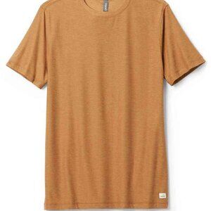Vuori Mens Strato Tech Shirt in Mustard Yellow Performance Tee Activewear Top